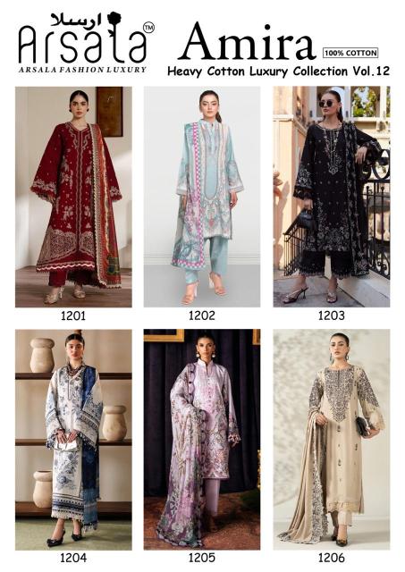 Arsala amira vol-12 dress material for suits in wholesale